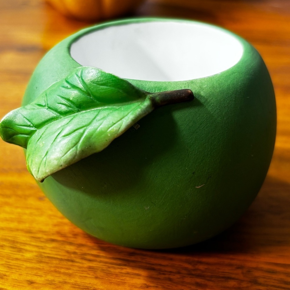 Partylite fruit splash votive candleholders: pineapple, peach, apple, cantaloupe - Picture 3 of 8